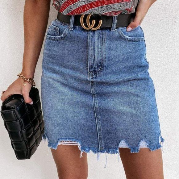 Not A Regular Mom Denim Skirt - Picture 2 of 4